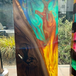 Black walnut and resin charcuterie tray, cutting board, resin and wood art, home decor, Mother&#39;s Day gift