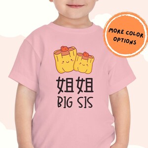 Chinese Big Sister Brother Bao Bun Dumpling Toddler kids Shirt, cute Dim sum Sibling Matching gift, Asian Baby Reveal Pregnancy announcement