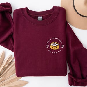 Chinese Grandma Grandpa sweatshirt Custom Baby Pregnancy Reveal announcement Dumpling gift Grandparent Bao Announce shirt Cantonese Popo Nai