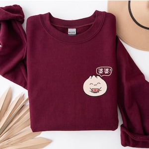 Chinese Grandma Grandpa sweatshirt Custom Baby Pregnancy Reveal announcement Dumpling gift Grandparent Bao Announce shirt Cantonese Popo Nai