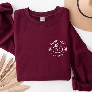 Chinese Grandma Grandpa sweatshirt Custom Baby Pregnancy Reveal announcement Dumpling gift Grandparent Bao Announce shirt Cantonese Popo Nai