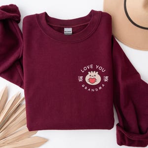 Chinese Grandma Grandpa sweatshirt Custom Baby Pregnancy Reveal announcement Dumpling gift Grandparent Bao Announce shirt Cantonese Popo Nai