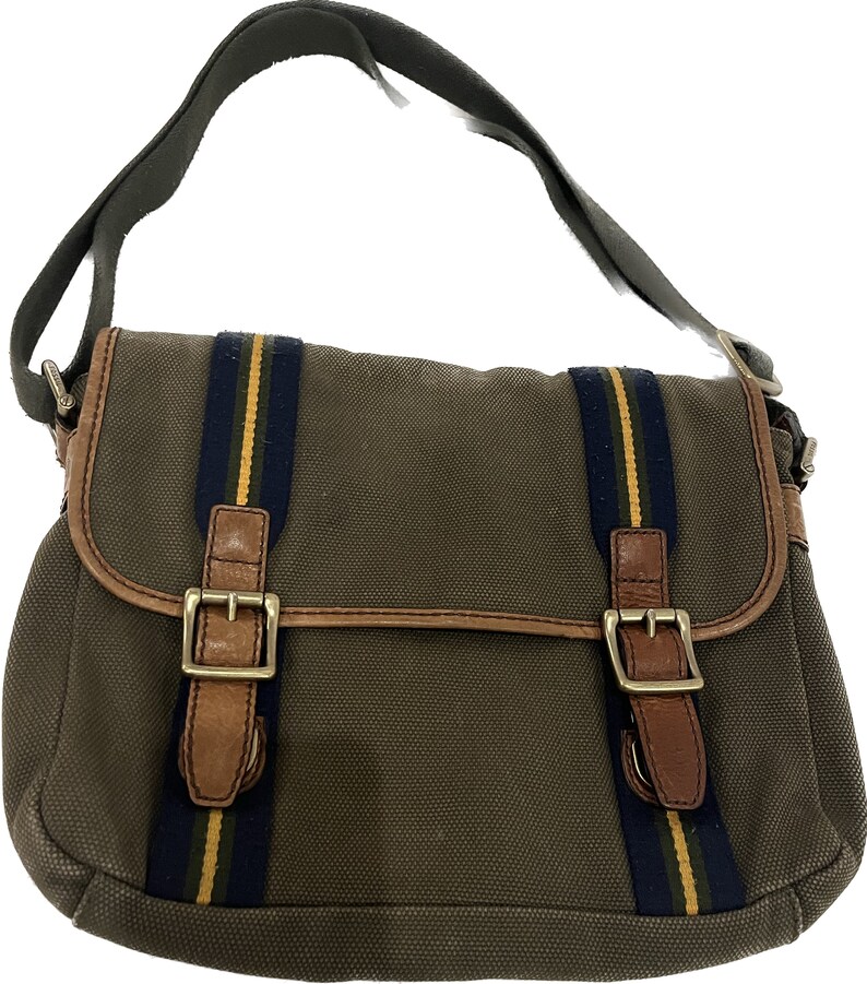 Vintage Fossil Messenger Bag Etsy