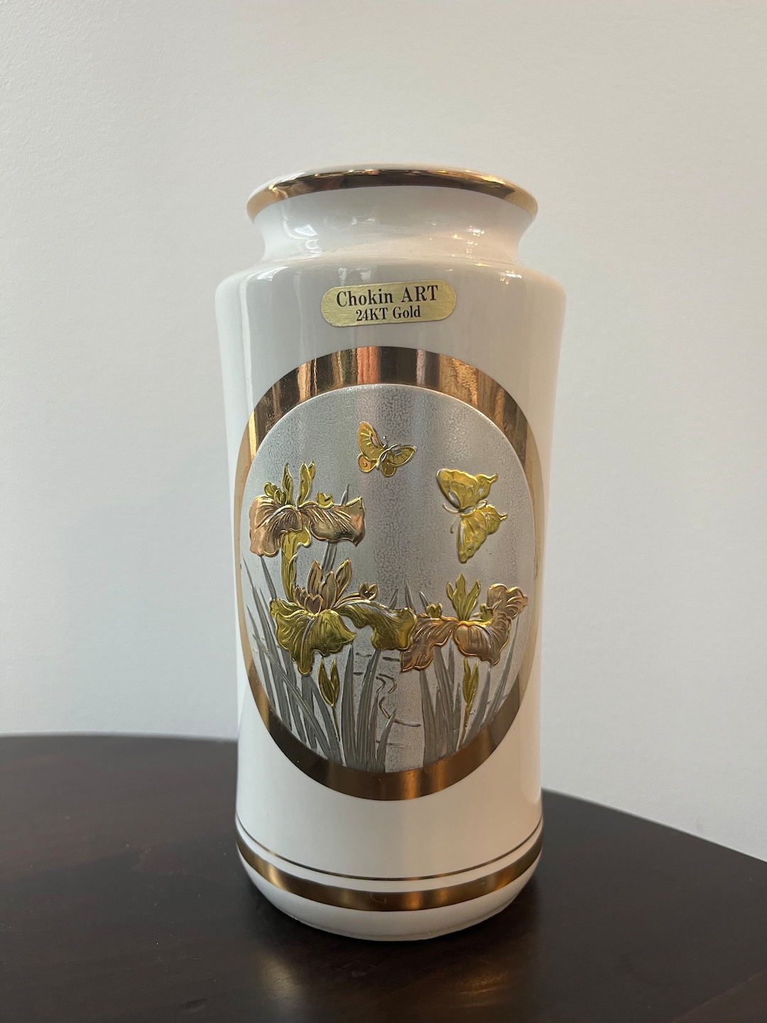Chokin Art 24KT Gold Vase, Japan Porcelain Etsy