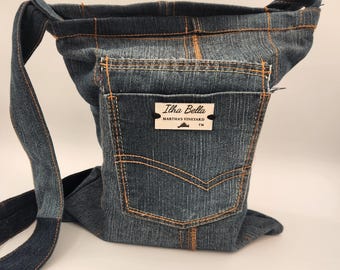 Lined Denim Mini Shoulder Bag