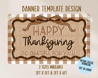 Happy Thanksgiving Banner Digital Download, Thanksgiving Banner Designs, Printable Banner Design, Walgreens Thanksgiving Banner Design