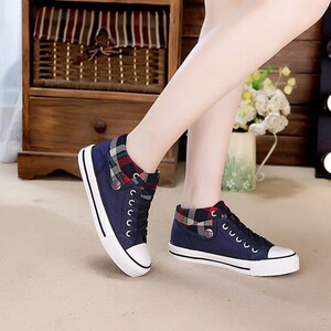 Canvas shoes cheap with heels