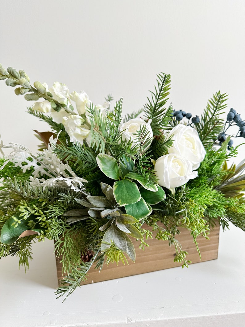Artificial Winter Flower Arrangement, Faux Winter Flower Arrangement