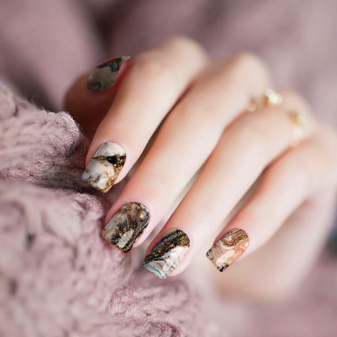 Nail Art Polish Wraps Transfer Decals Sticker Pattern Cocktail Etsy