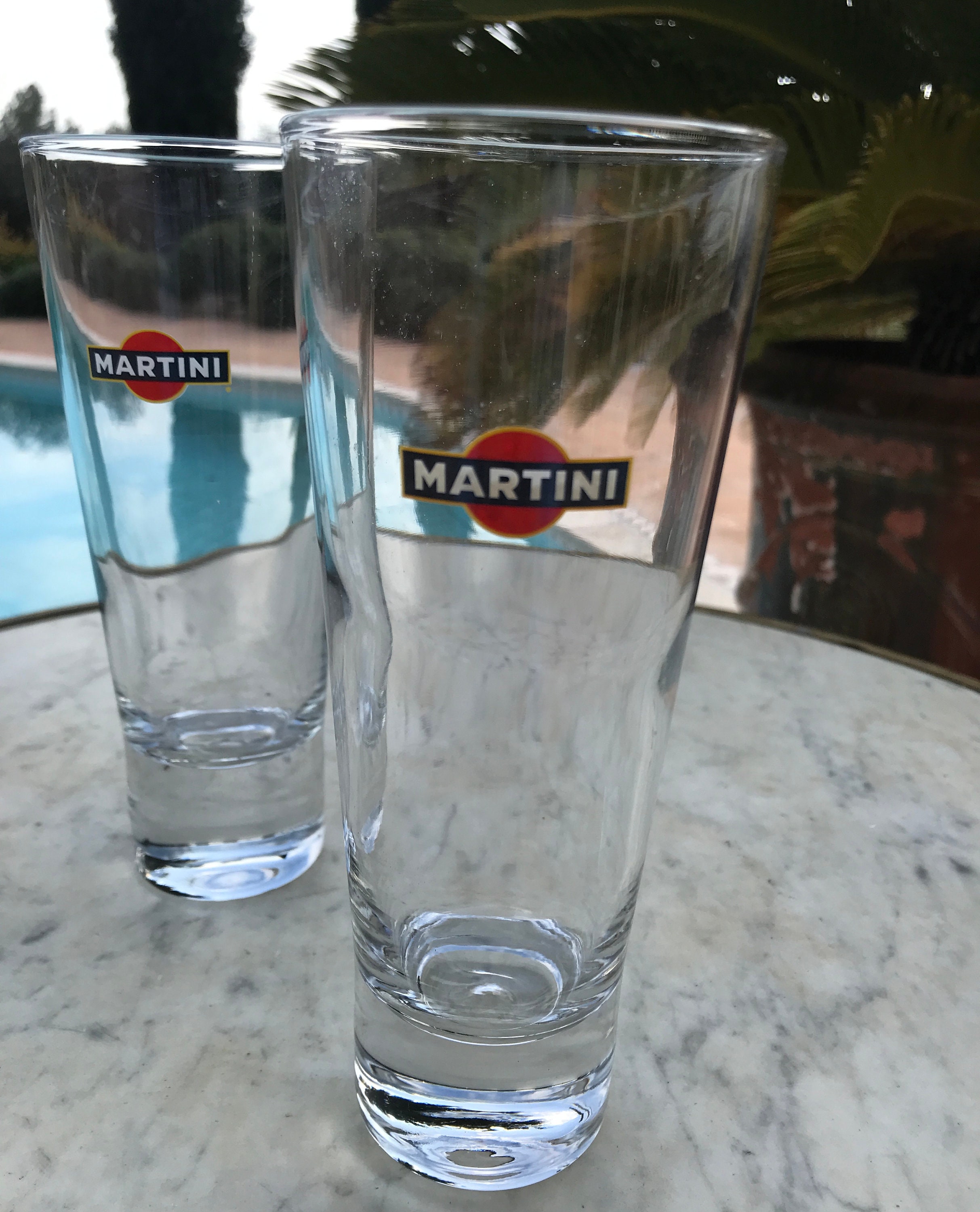 Lot de 2 Verres Long Drink à Martini, Bar Bistrot Français