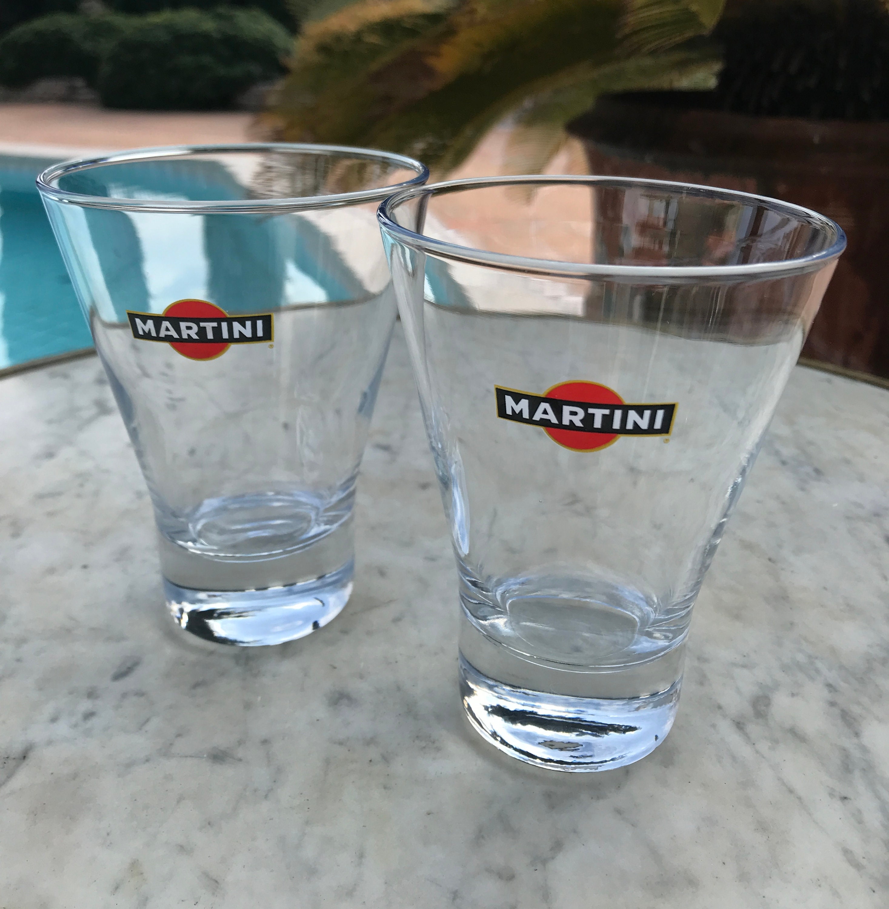 Lot de 2 Verres Apéritif Martini, Bar Bistrot Français