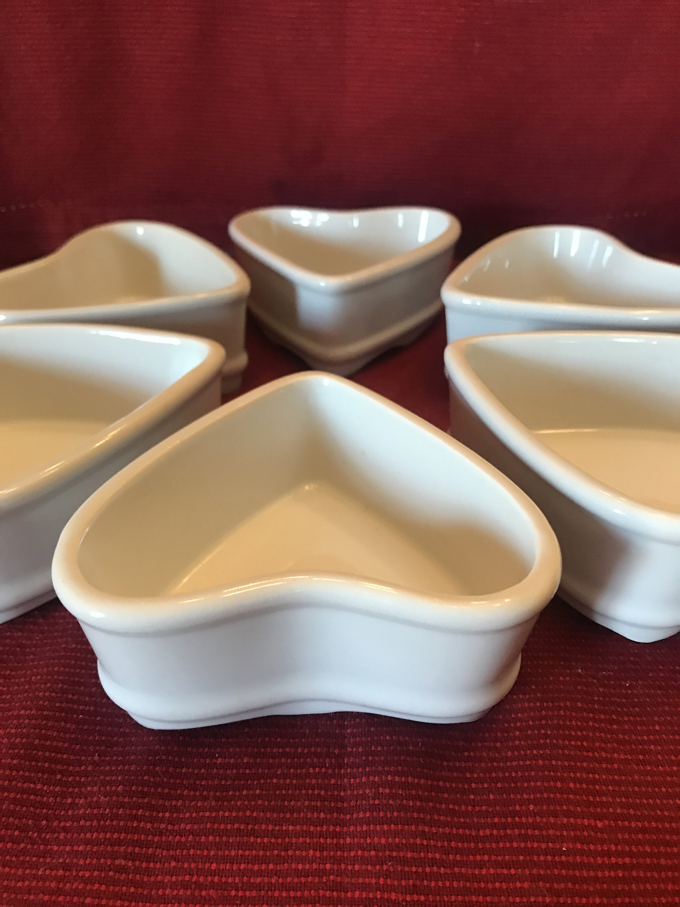 6 Moules à Fromage Blanc en Forme de Coeur