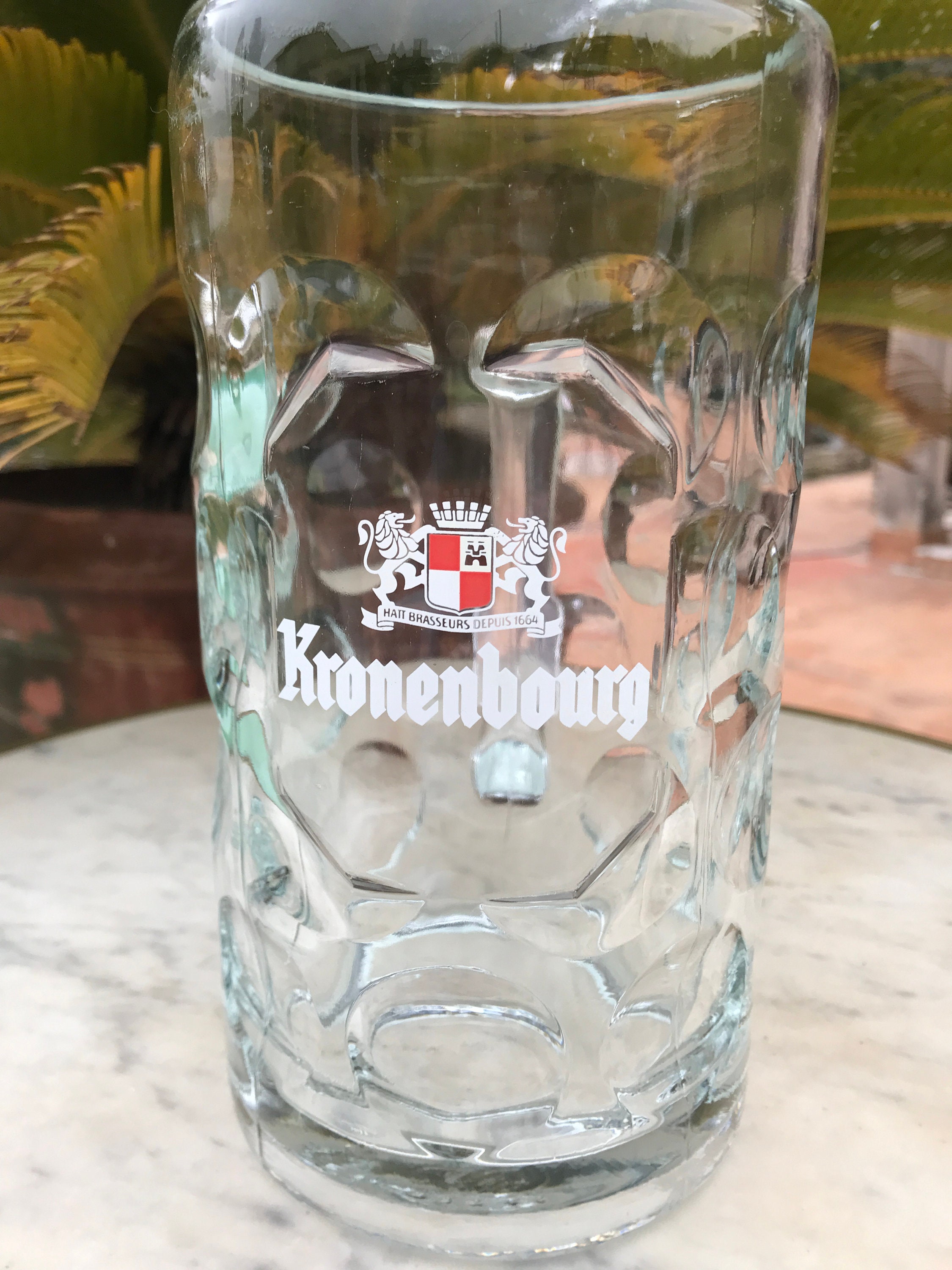 Rare Chope Xxl Bière Kronenbourg 1 Litre, Bar Vintage Français