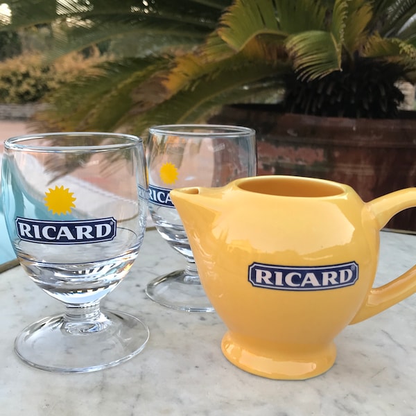 Lot de 6 verres ballon RICARD vintage articles publicitaires