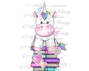 Unicorn bookmark design sublimation printing png clipart instant download