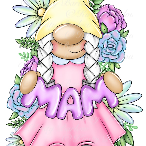 Mam gonk gnome clip art sublimation design