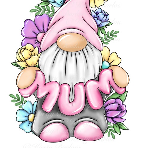 Mum Mothers Day Gonk Gnome Floral Png Clip Art Sublimation - Etsy UK