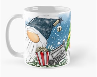 Christmas movie night classics gonk gnome mug wrap png clip art file sublimation design