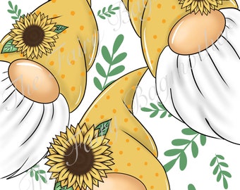 Fichier d’images clipart Sunflower gonk gnome trio pour Sublimation