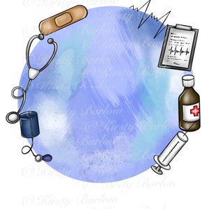 Nurse background clip art sublimation design