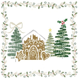 Nordic hygge scandi Noël sous-verre impression sublimation design clipart png téléchargement immédiat