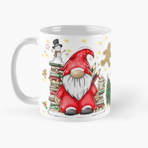 Christmas teacher gonk gnome mug wrap png clip art file design for Sublimation