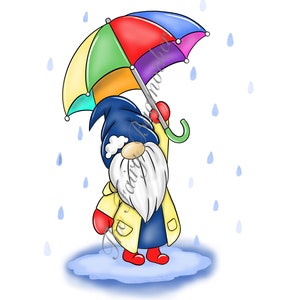 Rainy days gnome gonk in wellingtons png clip art for Sublimation