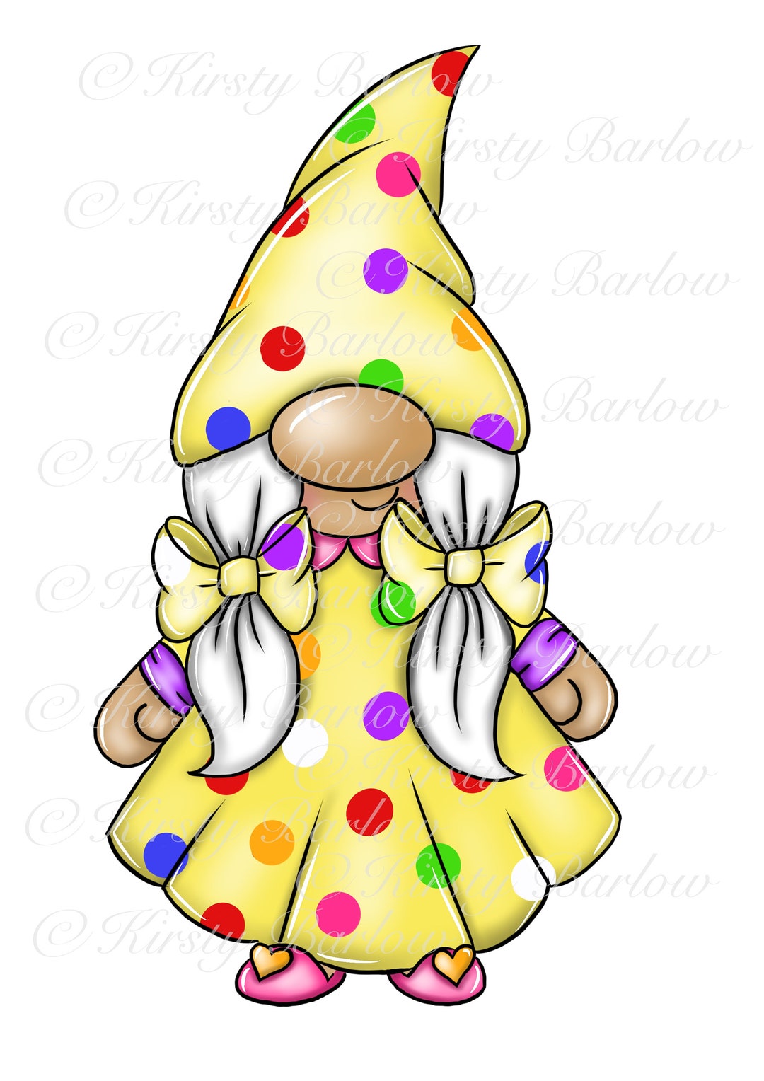 Spotty Polka Dot Gonk Gnome Gonkette Png Clip Art Sublimation Design - Etsy