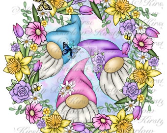 Spring Flower gnome gonk clip art instant download png sublimation designs