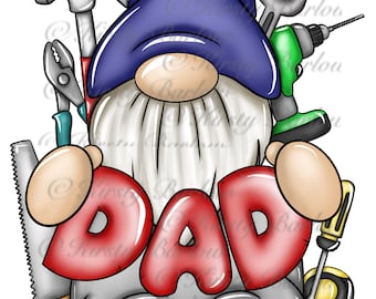 Dad gnome gonk Father’s Day DIY clip art png sublimation Design