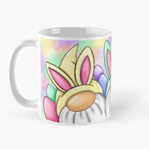 Easter bunny gonk gnome clip art mug wrap sublimation design
