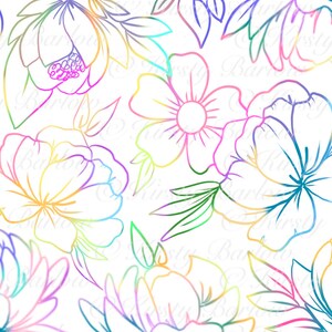 Floraler Regenbogen Becher Wrap Hintergrund png Clip Art Design für Sublimation