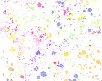 Ink paint splat splatter background pink blue orange purple sublimation design png