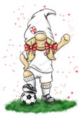 Lioness England ladies football gnome gnome gonkette png clip art file for sublimation
