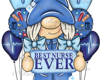 Best nurse gnome gonk clipart sublimation design instant download thanks you gift retirement colleague birthday NHS