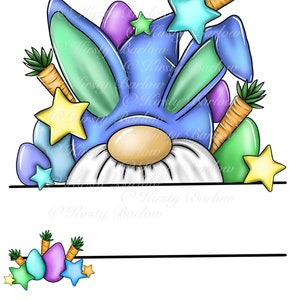 Blue Easter bunny rabbit png clip art sublimation design