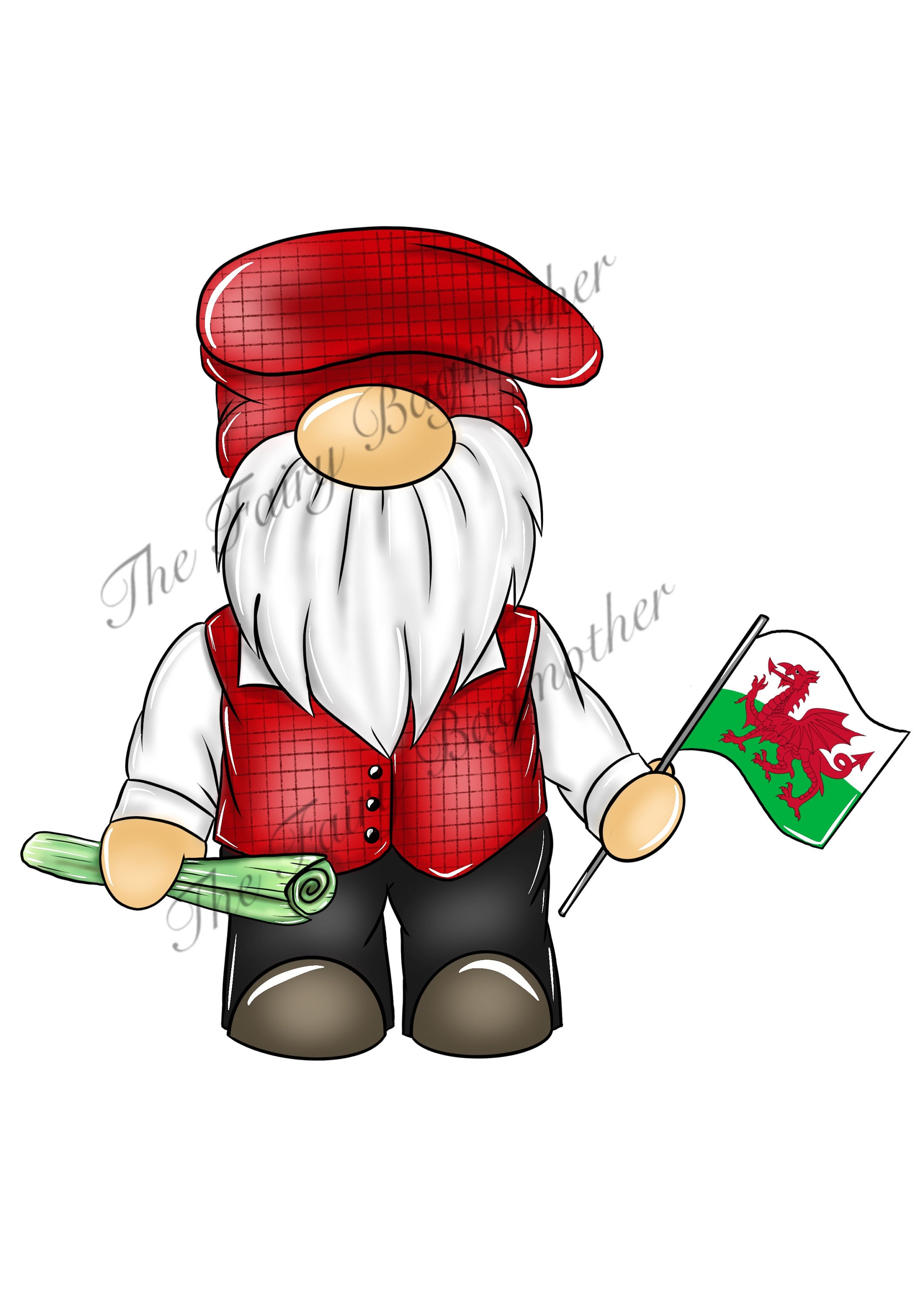 Gnomo gallese gonk con perdita png clip art file download digitale per sublimazione