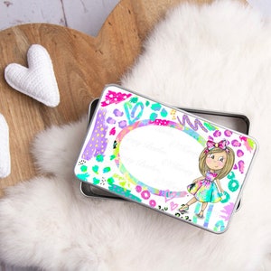Pretty girl character illustration tin sublimation design clip art png with commercial license