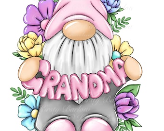 Grandma gonk gnome clip art png sublimation design
