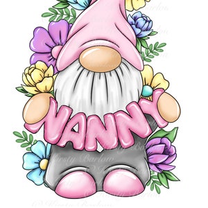 Nanny gonk gnome Mother’s Day png clip art design for sublimation