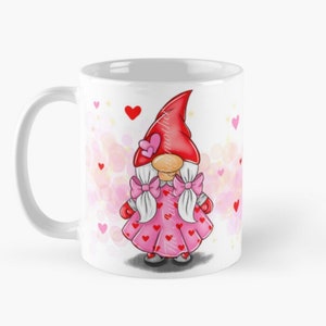Mr and Mrs valentine gonk gnome mug wrap png for Sublimation
