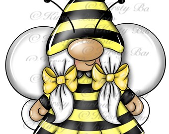 Bee gonk gnome clipart sublimation design with commercial license png instant download