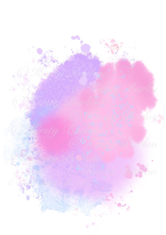 Pink, Purple & Blue Watercolour Floral Baby Shower Fill In Invita 並行輸入品 Watercolor abstract background, hand-painted texture, Watercolor