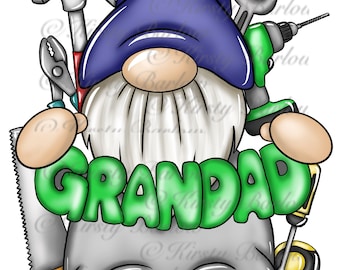 Grandad diy gnome gonk clip art sublimation design Father’s Day