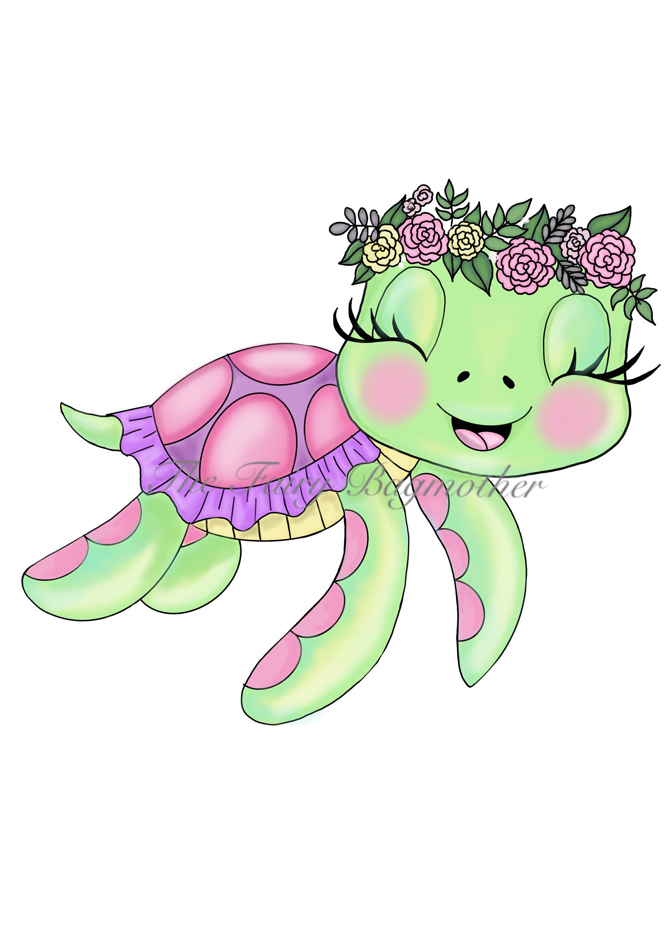 Girly Turtle Png Clip Art for Commercial Use - Etsy