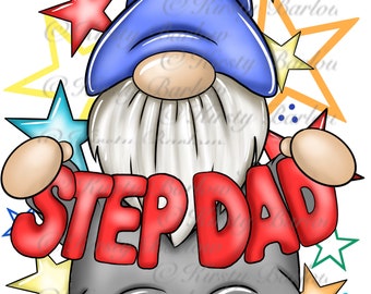 Step dad gonk gnome PNG clipart sublimation design instant download