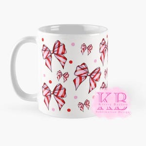 Bundle of 2 bow mug wraps valentines sublimation design clip art png instant download
