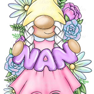 Nan gonk gnome Mother’s Day clip art sublimation design