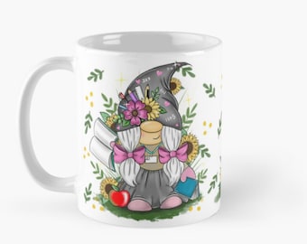 Teacher teaching assistant gonk gnome mug wrap sublimation design png clip art