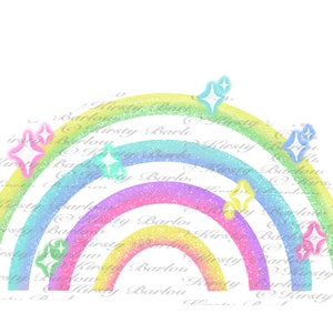 Rainbow sparkle glitter png clipart sublimation design background element instant download